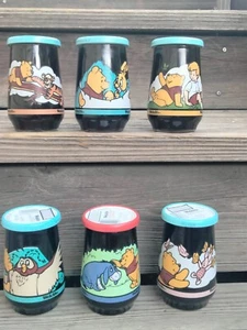 Set of 6 WELCH'S Jelly Jars w/Lids Winnie The Pooh's Grand Adventure DISNEY 1994 - Picture 1 of 9