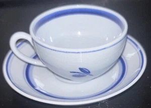Arabia Of Finland Blue Rose Mini Cup And Saucer- 2 1/8" - Picture 1 of 4