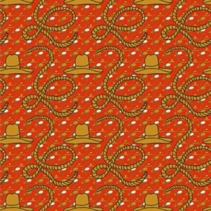 Western Cowboy Hats and Roping Pattern Premium Roll Gift Wrap Wrapping Paper - Picture 1 of 5