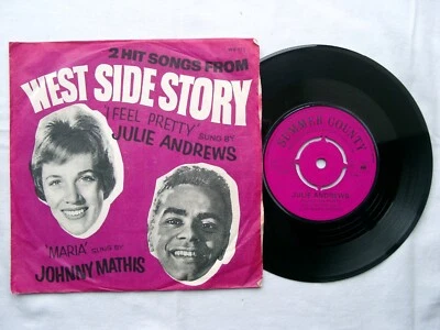 JULIE ANDREWS / JOHNNY MATHIS - 2 Hit Songs From West Side Story 7" - 1966 UK - Image 1 of 2