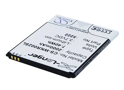 Batería de 3,7 V para Wiko Rainbow Jam Rainbow Jam 4G 5222 Premium Cell Reino Unido NUEVA Foto 1 de 4