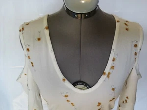Ladies Floral Embroidered Cold Shoulder Dress - Picture 1 of 3