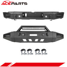 Complete Front Rear Steel Bumper W/ Led Lights D-rings For 2014-19 Toyota Tundra
