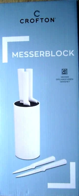 Crofton® Messerblock weiß mit 5 hochwertigen Messern +neu und ovp+ - Bild 1 von 2