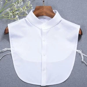 Men Party Office Fake False stand Collar Choker Necklace Bib Shirt Detachable - Picture 1 of 7