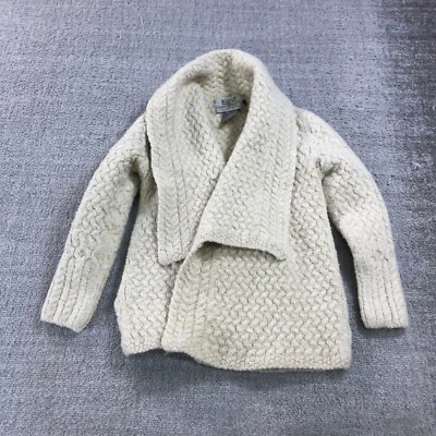 Aran Sweater Womens Medium Open Front Cardigan Shrug Wool Irish Ireland - Image 1 of 4