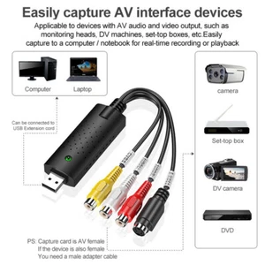 USB2.0 DVD VHS Record Capture Card Analog Video To Digital Audio Video Converter - Picture 1 of 9