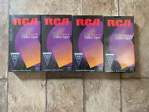 Quantity 4 Tapes RCR T-120 HI-FI Stereo Video Tape Sealed - Picture 1 of 2