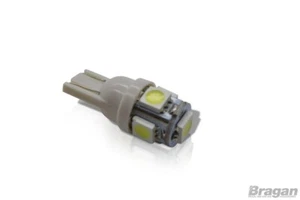 2x 12v/24v T10 W5W 501 Capless Wedge 5 SMD 5050 LED WARM White Park Light Bulbs - Picture 1 of 5