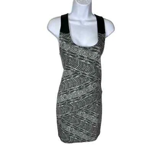 Free People abito donna senza maniche nero grigio stampato schiena aperta taglia small - Foto 1 di 6