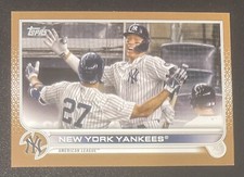 Aaron Judge & Giancarlo Stanton 2022 Topps New York Yankees Gold /2022 #121