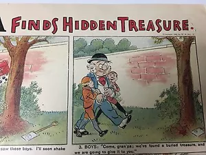 FOXY GRANDPA'S HIDDEN TREASURE COMIC PAGE 1902 - Picture 1 of 3