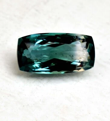 Natural Mozambique Green Tourmaline 14.25 Ct Cushion Cut Loose Gemstone TREATED - Image 1 of 4