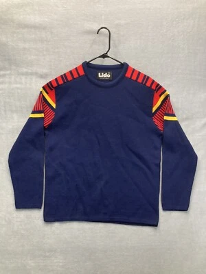 VTG Lido Of CA Unisex Blue Yellow To Orange Stripes Wool Acrylic Sweater Size M - Image 1 of 4