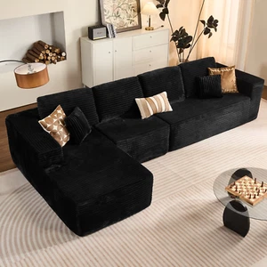 Modern Soft Modular U-Shape Sectional Sofa Couch Comfy Upholstery Cloud Sofa - Picture 1 of 2