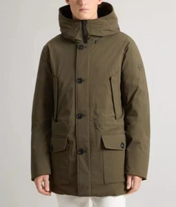 BNWT Men's WOOLRICH Arctic Stretch Down Parka Jacket Wind / Waterproof Nylon (S) - Picture 1 of 21