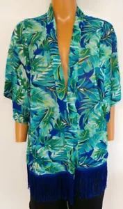 Ladies Casual/Beachwear, Palm Pattern Print, Fringed, By Avon - Picture 1 of 3