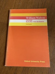 William Walton Facade Suite No. 1 Oxford Study Orchestra Conductor Score - Picture 1 of 3