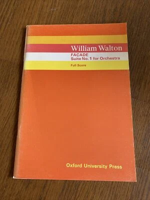 William Walton Facade Suite No. 1 Oxford Study Orchestra Conductor Score - Image 1 of 3