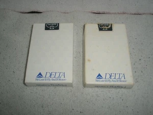 DELTA AIR LINES  Playing Cards w/ We Love To Fly & It Shows  2 decks 1980's - Picture 1 of 7