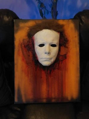 HALLOWEEN MICHAEL MEYERS sculpture 3D PAINTING    - Image 1 of 4