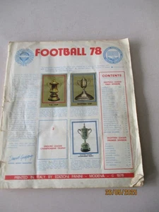 Panini Football 78 incomplete album missing covers - Picture 1 of 11