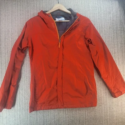 Chaqueta Columbia Juvenil Grande 14/16 Naranja Con Capucha Omni-Tech Impermeable Lluvia Shell Foto 1 de 4