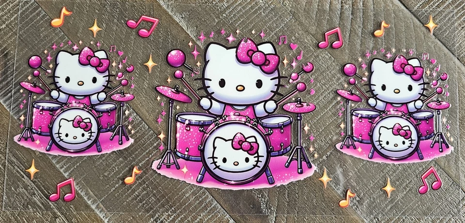 Hello Kitty барабаны УФ DTF чашка передачи обертки - Изображение 1 из 1
