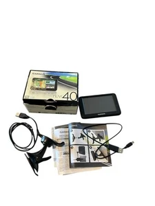 Garmin Nuvi 40 Portable GPS Navigator Maps W Box Black Tested Working - Picture 1 of 7