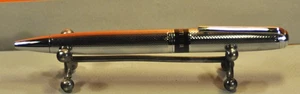 "CERRUTI" 1881 Italian Barley Chrome Twist Ballpoint pen w/ Box - Picture 1 of 9