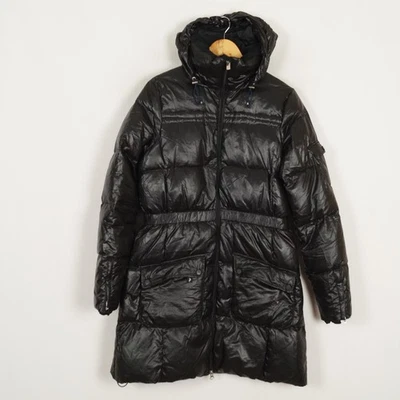 PEAK PERFORMANCE MOON Women's Down Fill Puffer Jacket Size L Hooded Black - Image 1 of 4