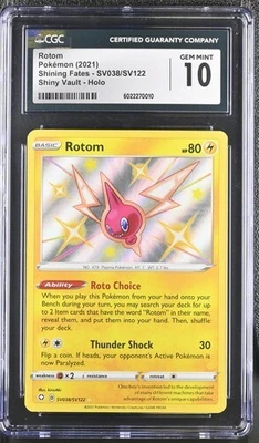 ✨✨✨ CGC 10 Rotom Pokémon 2021 Shining Fates SV038/SV122 Holo - Image 1 of 2