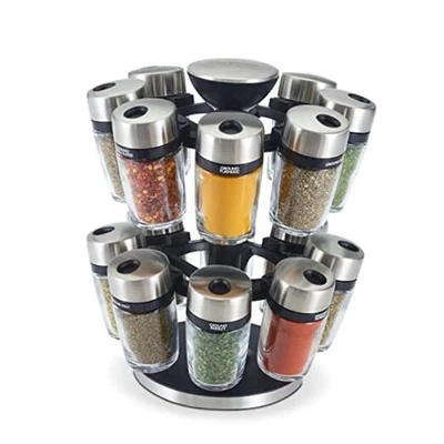  16 Herb & Spice Carousel - Rotating Spice Stainless Steel/Silver, Cambridge - Image 1 of 4
