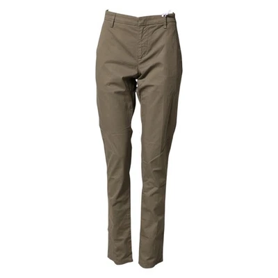 DONDUP Pants Beige Cotton Stretch Straight Chino Men Trouser s. W32 RRP 270usd - image 1 of 4