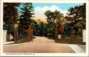 Postal de la puerta de entrada principal del cementerio ARLINGTON, Virginia VA - Imagen 1 de 2