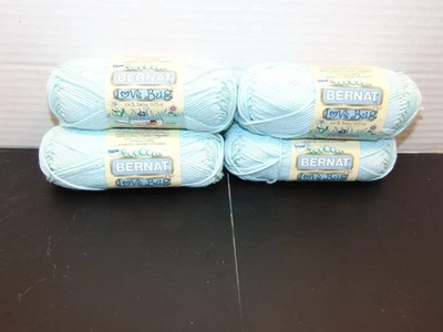 4 SKEINS BERNAT Love Bug June Bug Jade 100% Baby Cotton - Image 1 of 4