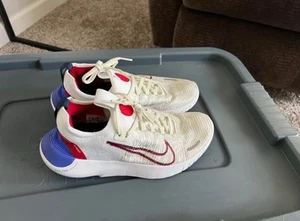 Nike Free RN NN shoes Women's Red White Blue Size 7.5 Y6 - Picture 1 of 5