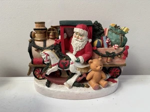 Heavy Hard Resin Christmas Santa Train & Gifts Door Stop - Picture 1 of 4
