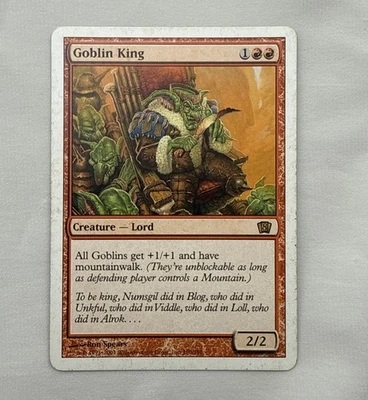 Goblin King x1 MTG 8th Eighth Edition 1x Magic Good Heavy Play HP - Image 1 of 2