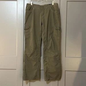 Kuhl Pants Splash Roll Up Cargo Pants Hiking Vintage Patina Dye Green Women’s 14 - Picture 1 of 12