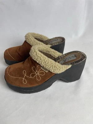 Women’s Vintage Y2K Mudd Platform Chunky Wedges High Heels Size 8M Brown Rare  - Image 1 of 4