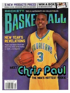 Feb 2006 Beckett Basketball Magazine #187 Chris Paul Rookie - Picture 1 of 1