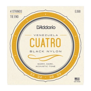 D'Addario EJ98 Venezuela Negro Nailon Cuatro Cuerdas; Corbata 4 Cuerdas - Imagen 1 de 2