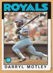 DARRYL MOTLEY KANSAS CITY ROYALS #332 - TOPPS NM-MT 1986 - Picture 1 of 2
