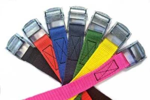 Metal Cam Buckle Tie Down Straps 25mm Webbing 1m - 8m Securing Luggage Trailer - Picture 1 of 25