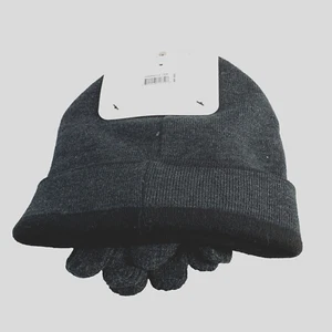 Calvin Klein Beanie & Strickhandschuhe Set Strickbündchen Herren Anthrazit Grau Neu A1 - Bild 1 von 11