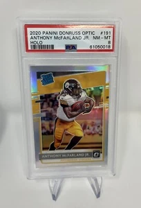 2020 Donruss Optic Anthony McFarland Jr Holo Rated Rookie RC191 PSA 8 NM-MT Card - Picture 1 of 2