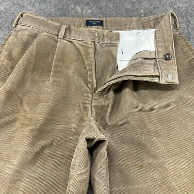 Pantalones Dockers DE COLECCIÓN Para Hombre 33x32 Beige Tostado Pana Relajado Puño Recto Años 90 Foto 1 de 4