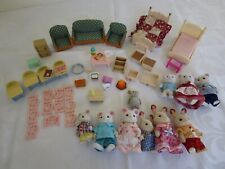 Huge Lot Calico Critters Figures Furniture Clothing Sylvanian Families Misc Lot