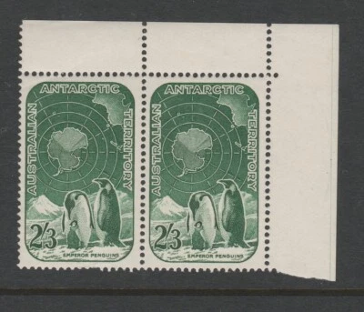 AAT 1959 2/3 Emperor Penguins. SG 5 MNH PAR Foto 1 de 2